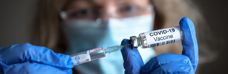 Nurse preparing a Covid-19 vaccination